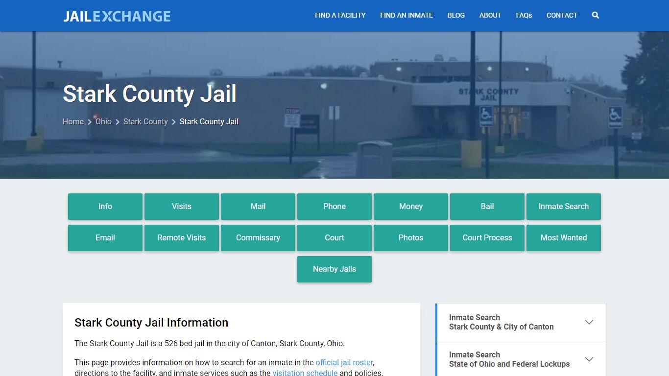 Stark County Jail, OH Inmate Search, Information